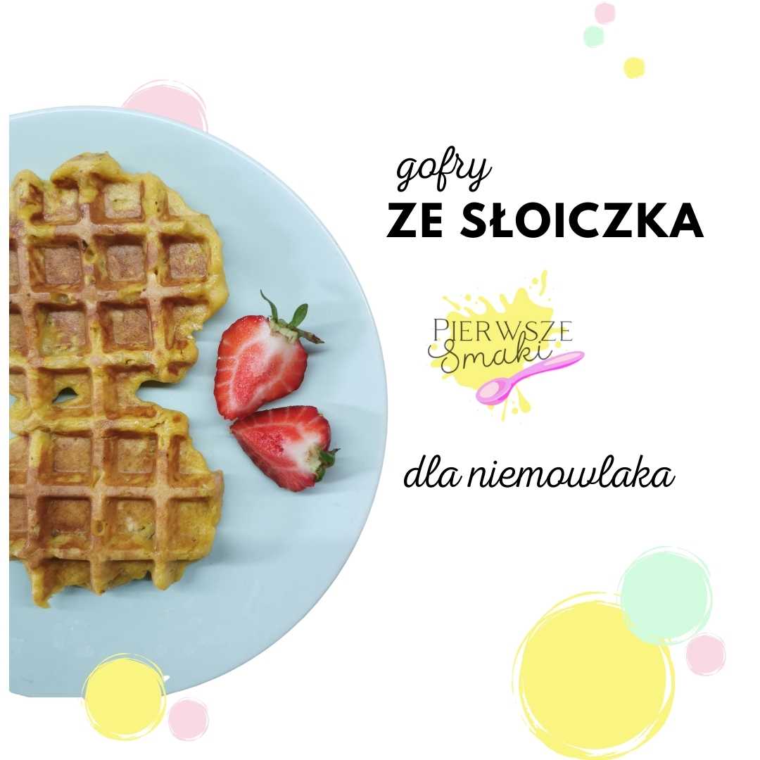 gofry ze słoiczka dla niemowląt. rozszerzanie diety